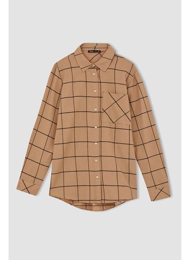 Woman Brown Long Sleeve Tunic LT.CAMEL