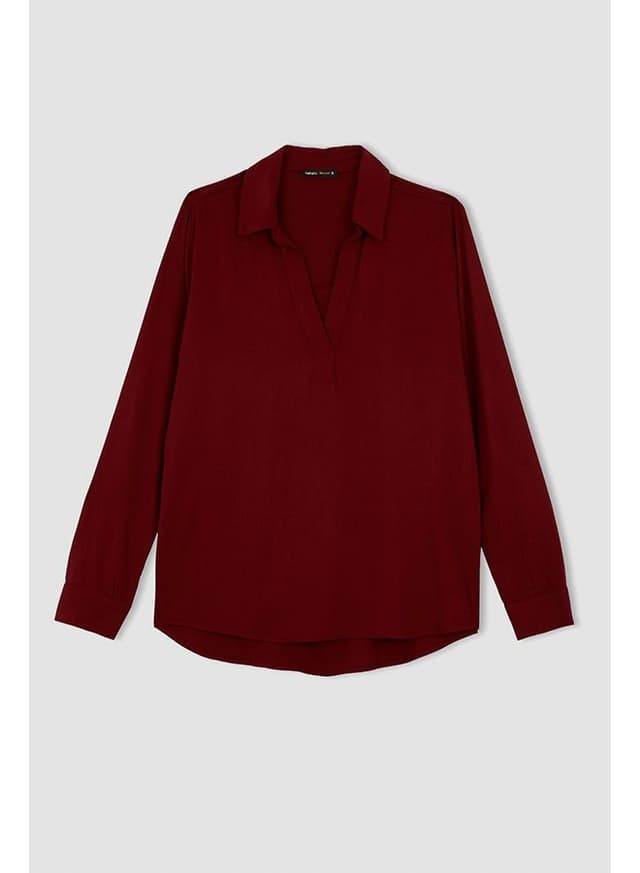 Woman Bordeaux Long Sleeve Blouse BORDEAUX